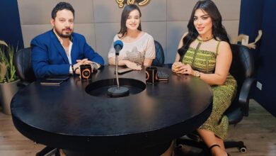 أشرف يسري وعلياء كامل مع أمنية بدير